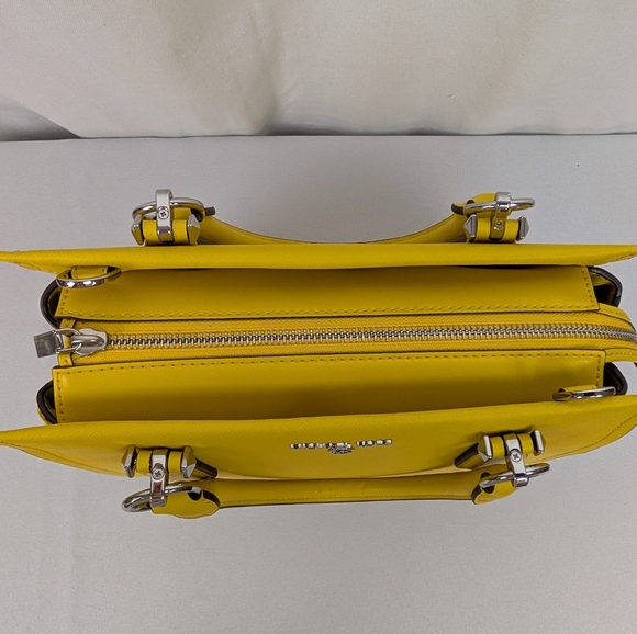 Michael Kors Marilyn Medium Saffiano Leather Woven Sides Purse Satchel Tote NWT - Picture 10 of 17